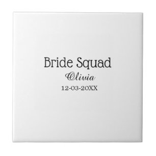 Brudtärna bridesmaid lägg till namn möhippa kakelplatta