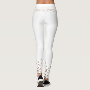 Brudtärna Bröllop Rose Guld Glitter Strumpbyxor Leggings