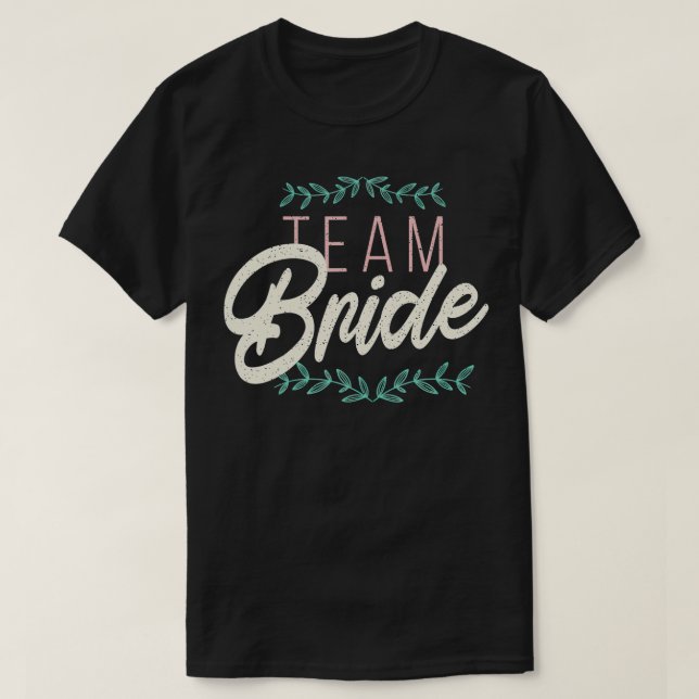 Brudtärna Brud Bachelorette Bröllop Brudklänning B T Shirt (Design framsida)