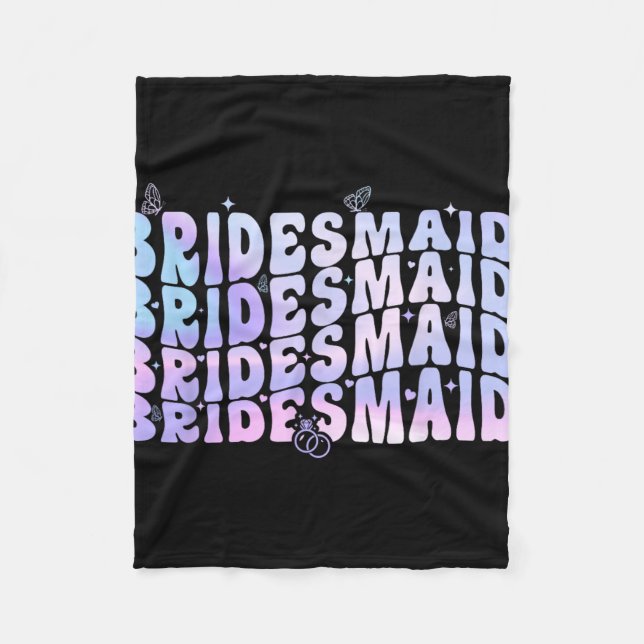 Brudtärna Brud Jag Gör Crew Groovy Möhippa Par Fleecefilt (Framsidan)