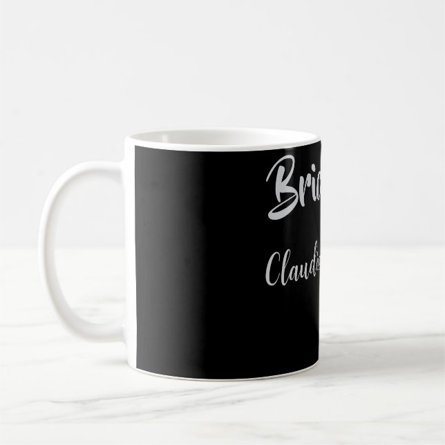 Brudtärna brudtärna namn silver svart bröllop  kaffemugg (Vänster)