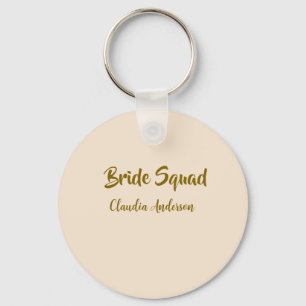 Brudtärna brudtjej namn gyllene orange bröllop nyckelring