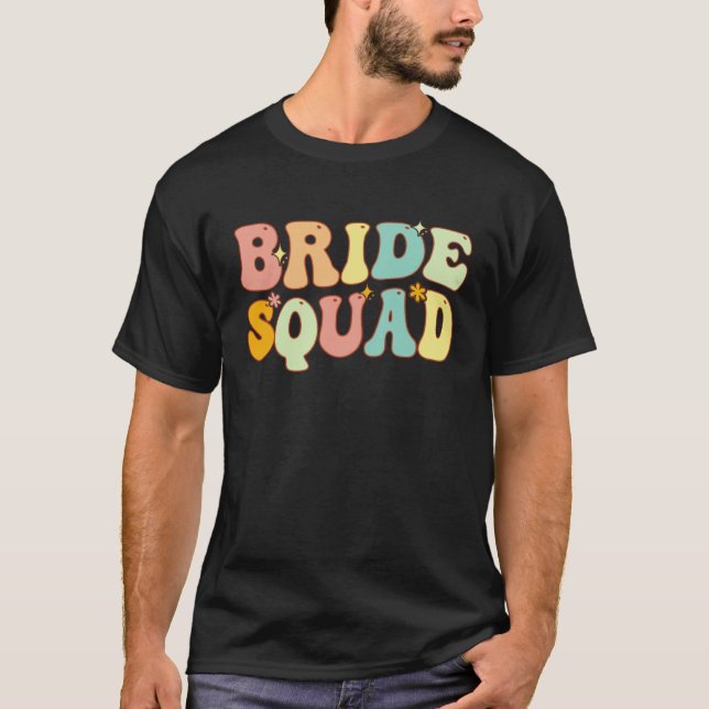 Brudtärna Brudtjejförslag Brud Shower Bröllop T Shirt (Framsida)