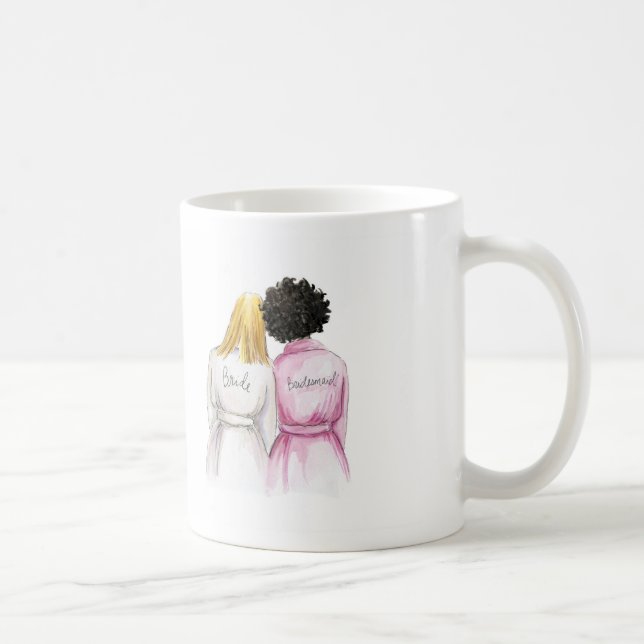 Brudtärna? Den långa blonda bruden Dk krullar Bm Kaffemugg (Höger)