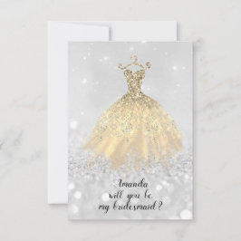 Brudtärna Glitter Diamant Klänning Prinsessa Inbjudningar