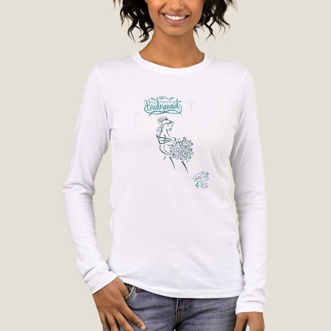 Brudtärna Grön Möhippa Bröllopsparty T Shirt (Framsida)
