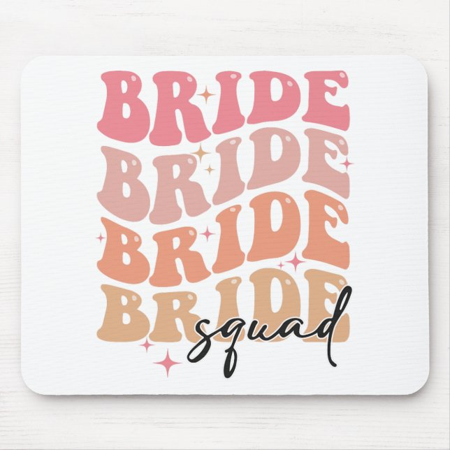 Brudtärna Groovy Tema Bröllopsdusch Bachelorett Musmatta (Framsidan)