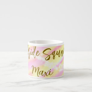 Brudtärna guld pastell rosa färgglitter br espressomugg