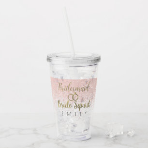 Brudtärna Guld Ring Logotyp Bröllop Bröllopsdusch Take Away Mugg