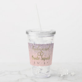 Brudtärna Guld Ring Logotyp Bröllop Bröllopsdusch Take Away Mugg