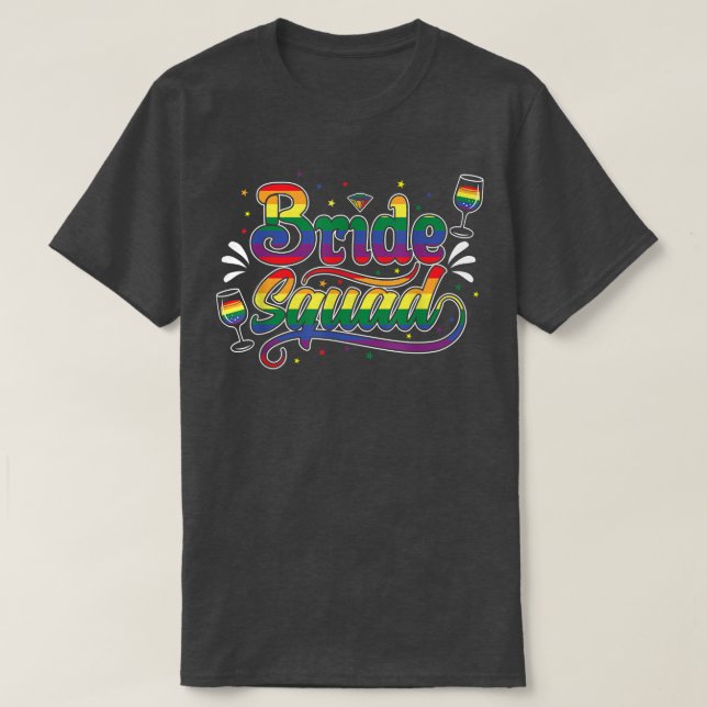 Brudtärna HBTQ Möhippa  T Shirt (Design framsida)