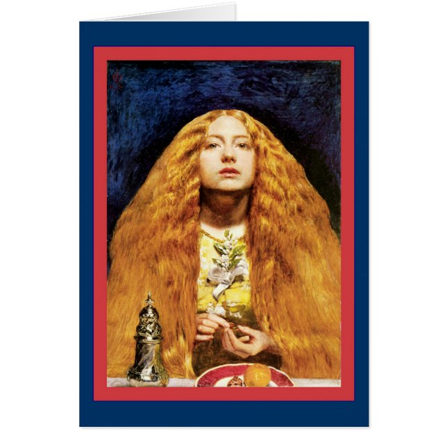 Brudtärna~-herr John Everett Millais Hälsningskort (Framsidan)