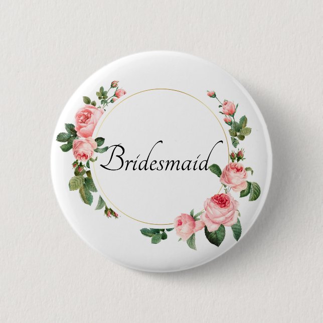 Brudtärna i rosablommig nyans knapp (Framsida)