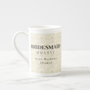 Brudtärna   Konsthantverk Art Deco – Elfenbensfärg Benporslin Mugg