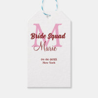 Brudtärna lägg till namn monogram brudtärna rosa d