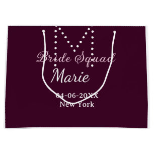 Brudtärna lägg till namnmonogram brudtärna mauve