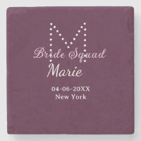 Brudtärna lägg till namnmonogram brudtärna mauve 