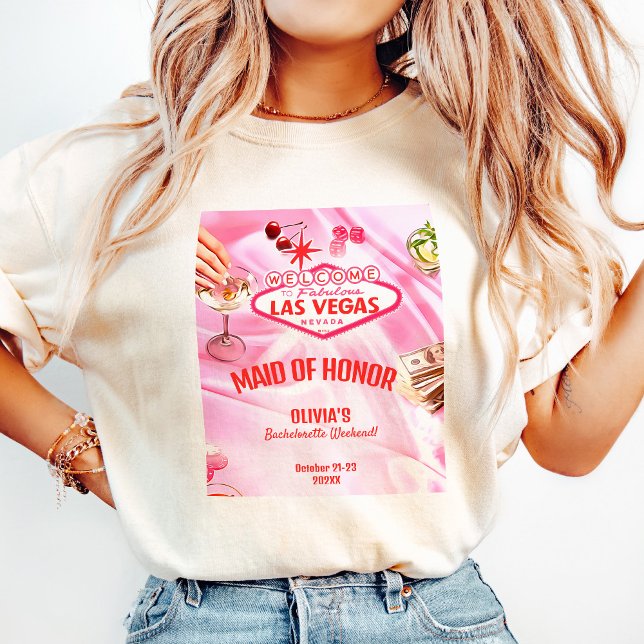 Brudtärna Las Vegas Möhippa Poker Rosa T Shirt (Skapare uppladdad)