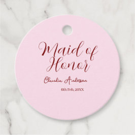 brudtärna lila namn datum rosa pastell brudar gåvor etiketter