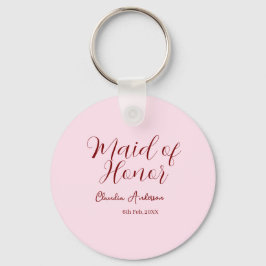 brudtärna lila namn datum rosa pastell brudar nyckelring