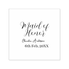 brudtärna lila namn datum rosa pastell brudar självfärgande stämpel