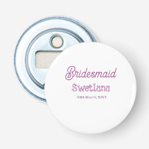 brudtärna lila rosa namn datum bröllopstärna flasköppnare