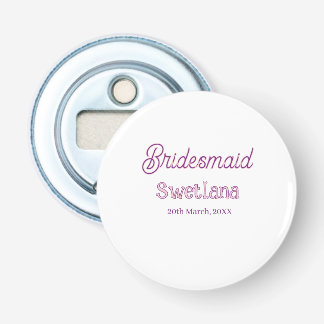 brudtärna lila rosa namn datum bröllopstärna flasköppnare