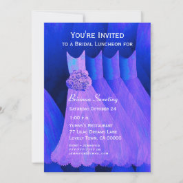 Brudtärna lunch eller brunch lila klänningar V06 Inbjudningar