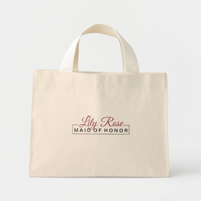 Brudtärna Matchande Handväskor – Elegans Mini Tygkasse (Framsidan)