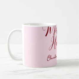 brudtärna mauve namn datum rosa pastell brudar kaffemugg