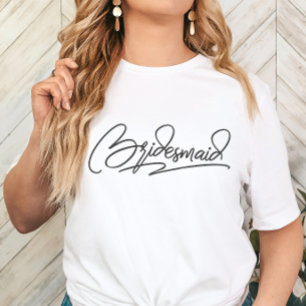 Brudtärna med personligt namn t shirt