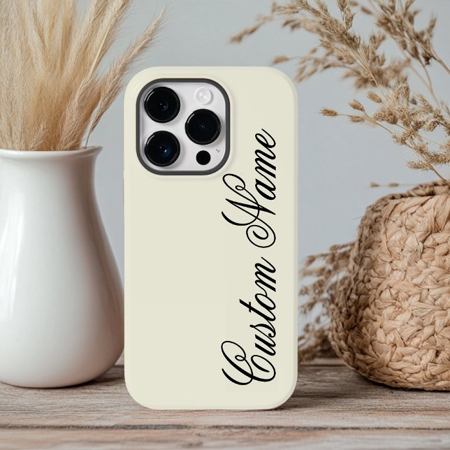 Brudtärna Mobilskal Present, Anpassad Present för  (custom light yellow phone case for women, minimalist phone case for student or teacher or girl,)