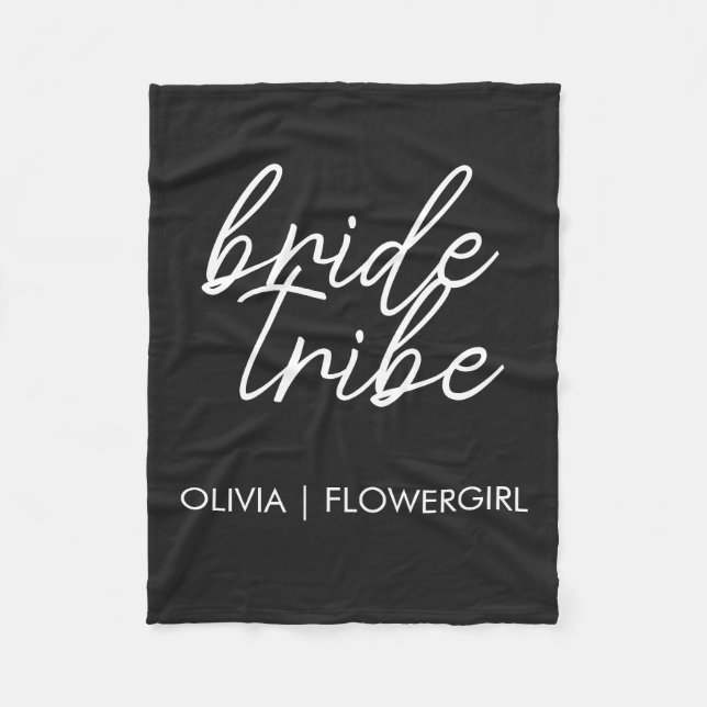 Brudtärna | Modern Flower Girl Fleecefilt (Framsidan)