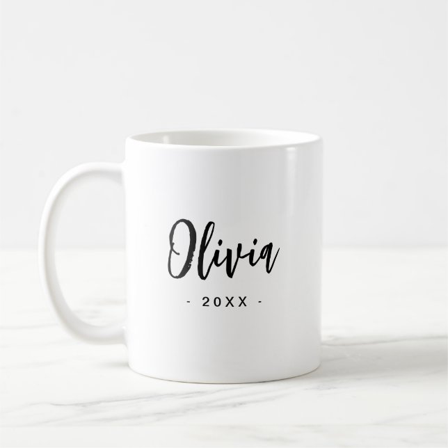 Brudtärna Modern Mugg Gåva | Svart Vit (Vänster)