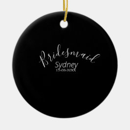 Brudtärna möhippa lägg till namn modern julgransprydnad keramik