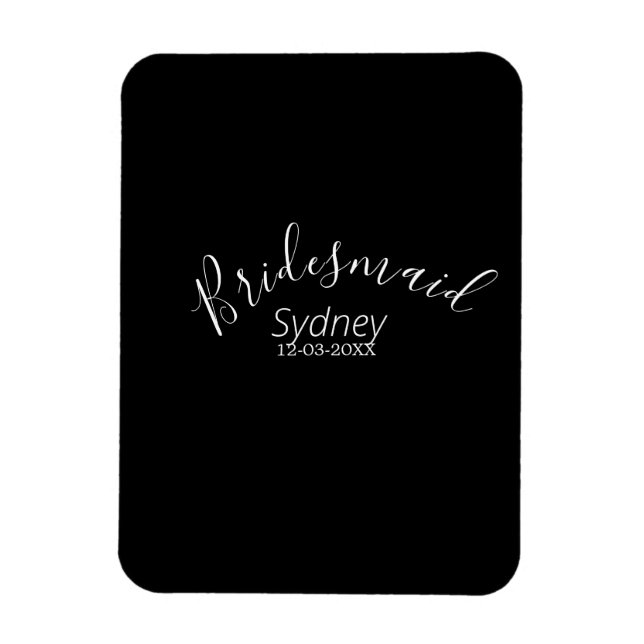 Brudtärna möhippa lägg till namn modern  magnet (Vertikal)