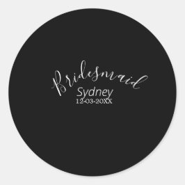 Brudtärna möhippa lägg till namn modern runt klistermärke