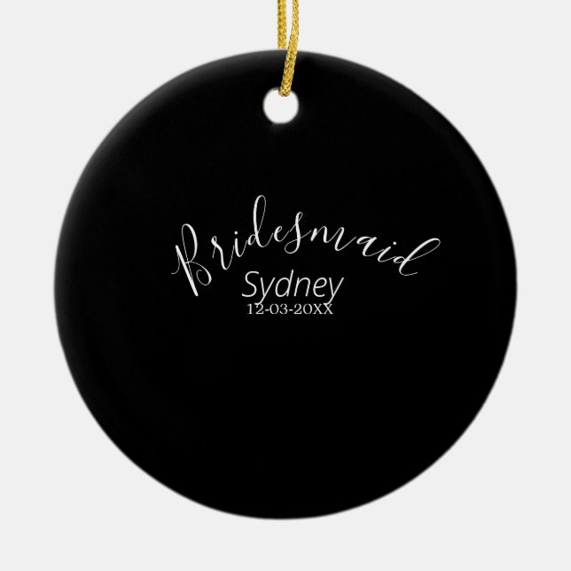 Brudtärna möhippa tillägg namn modern  julgransprydnad keramik (Framsidan)