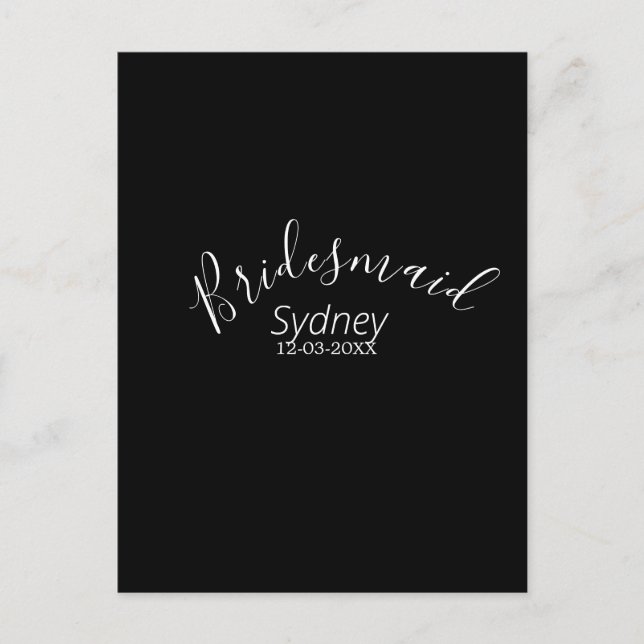 Brudtärna möhippa tillägg namn modern  vykort (Framsida)