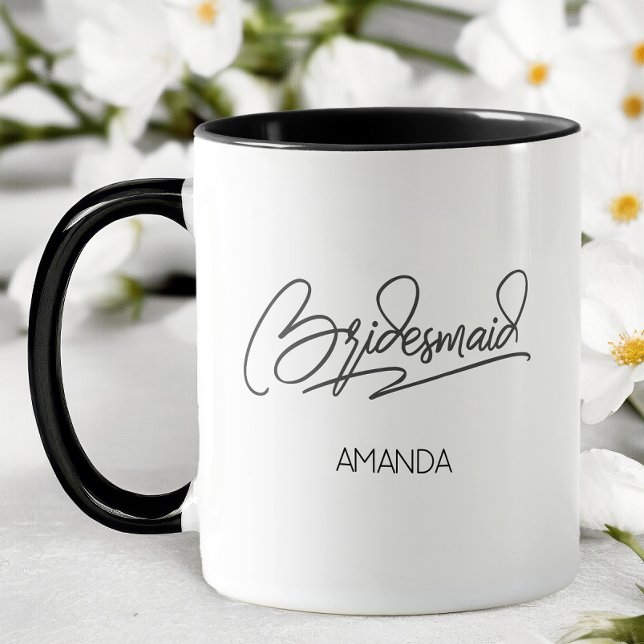 Brudtärna Personlig Namn Brudtärna Mugg (Personalized Bridesmaid Coffee Mug)