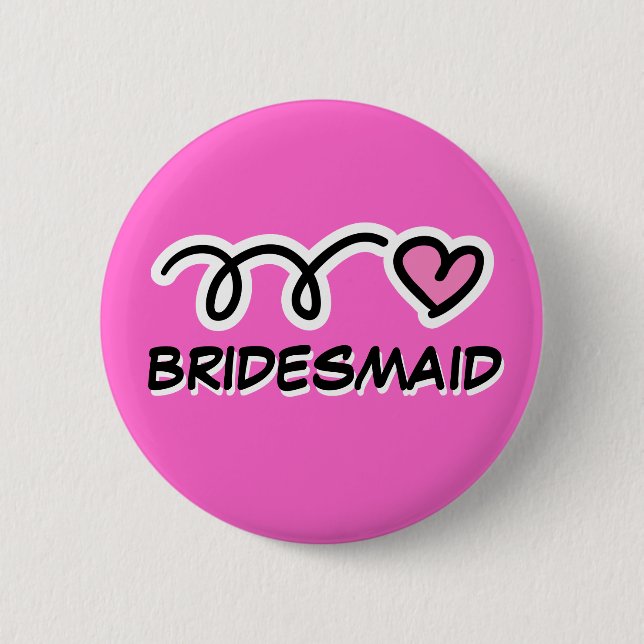 Brudtärna pinback-knappar knapp (Framsida)