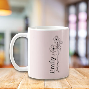 Brudtärna Primrose Födelsemånad Blomma Februari Kaffemugg