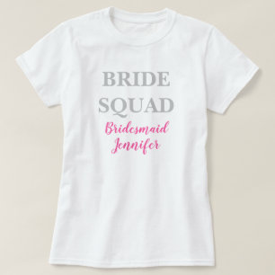 Brudtärna Rosa Anpassat Namn Bröllop Möhippa T Shirt