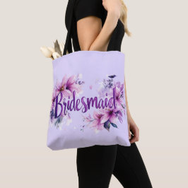 Brudtärna Rosa Lavendel Blommig Tygkasse