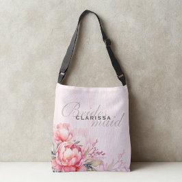 Brudtärna | Rosa Peony & Salgrön Axelväska