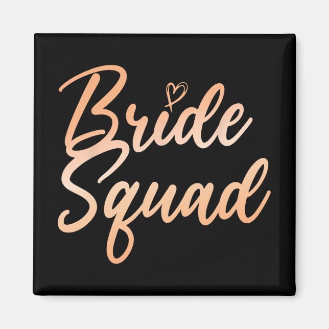Brudtärna Sällskap Bachelorette Bröllop Brud Bröll Magnet (Framsidan)