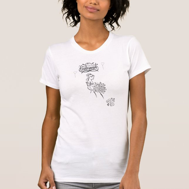 Brudtärna Senterparty eller Brudshowersfest  T Shirt (Framsida)