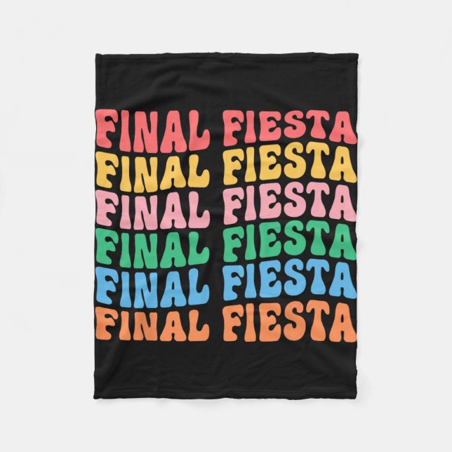 Brudtärna Sista Fiesta Matchande Sängkammarparty Fleecefilt (Framsidan)