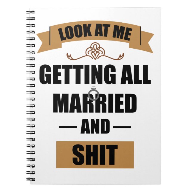 Brudtärna skjorta berusad möhippa bröllop anteckningsbok (Framsidan)