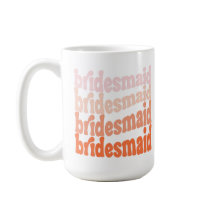 Brudtärna söt retro orange, personlig